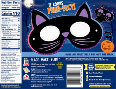 Pillsbury Ready To Bake Spooky Cat Shape Sugar Cookie Dough 20 Count 9.1 Oz - 9.1 OZ - Image 5
