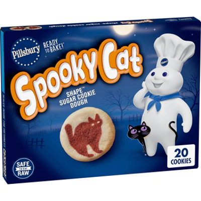 Pillsbury Ready To Bake Spooky Cat Shape Sugar Cookie Dough 20 Count 9.1 Oz - 9.1 OZ - Image 3