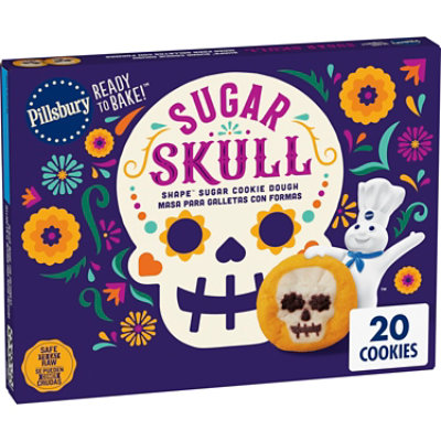 Pillsbury Ready To Back Skull Shape Sugar Cookie Dough, 9.1 Oz - 9.1 OZ - Image 1