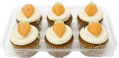 Carrot w/Creme Cheese Bettercreme Cupcakes 6 Count - Each - Image 1