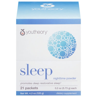 Youtheory Sleep Nighttime Powder Advanced Packet Lemon-lime 21ct - 21 CT - Image 1