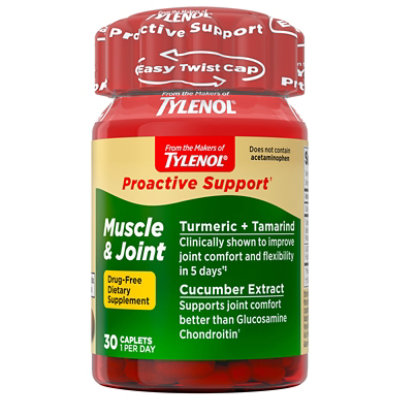 Tylenol Proactive Support Muscle & Joint Caplets 30ct - 30 CT - Image 2