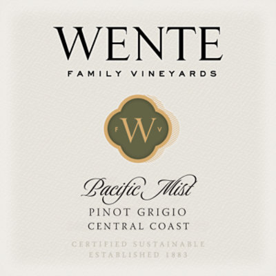 Wente Vyds P Grigo Pacific Mist Wine - 750 ML - Image 2