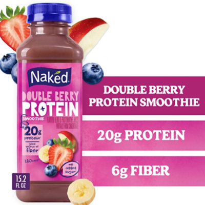 Naked Double Berry Protein Smoothie Bottle - 15.2 Fl. Oz. - Image 1
