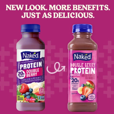 Naked Double Berry Protein Smoothie Bottle - 15.2 Fl. Oz. - Image 2