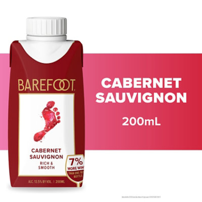 Barefoot Cellars Cabernet Sauvignon Tetra 4-pk - 4-200 ML - Image 1