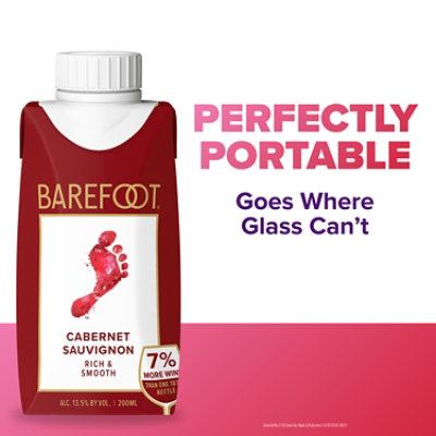 Barefoot Cellars Cabernet Sauvignon Tetra 4-pk - 4-200 ML - Image 4
