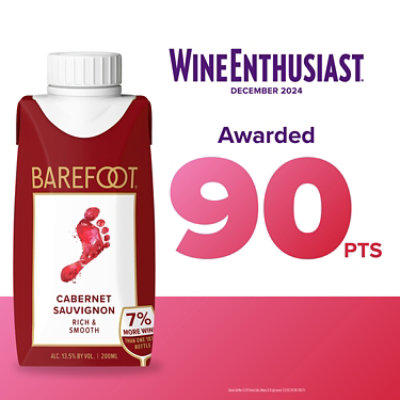 Barefoot Cellars Cabernet Sauvignon Tetra 4-pk - 4-200 ML - Image 5