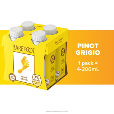 Barefoot Cellars Pinot Grigio Tetra 4-pk - 4-200 ML - Image 1