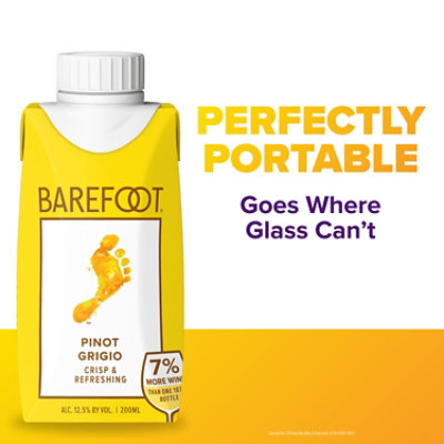 Barefoot Cellars Pinot Grigio Tetra 4-pk - 4-200 ML - Image 4