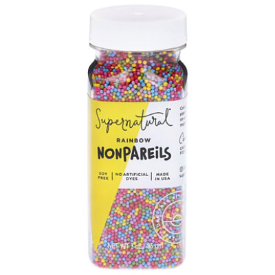 Supernatural Rainbow Nonpareils Sprinkles 3oz - 3 OZ - Image 1