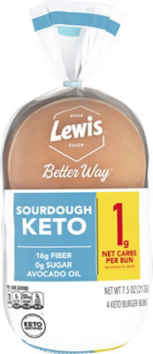 Lewis Bake Shop Better Way Sourdough Keto Burger Buns - 7.5 OZ - Image 1