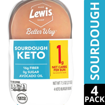 Lewis Bake Shop Better Way Sourdough Keto Burger Buns - 7.5 OZ - Image 2