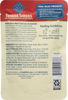 Blue Buffalo Shreds Beef & Chicken Natural Wet Dog Foo - 2.5 OZ - Image 4