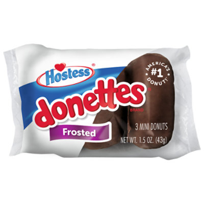 Hostess Chocolate Frosted Donettes 3 Count - 1.5 OZ - Image 1