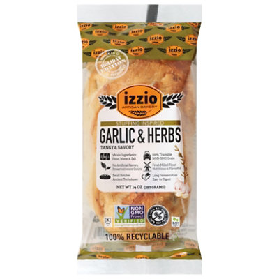 Izzio Garlic & Herbs Sourdough Bread - 14 OZ - Image 2