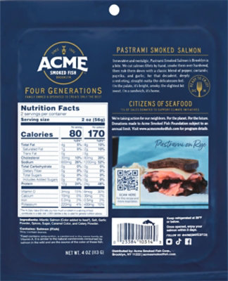 Acme Smoked Pastrami Spiced Salmon 3 Oz - 3 OZ - Image 5