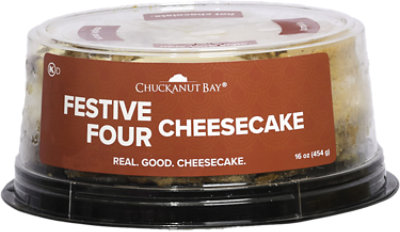 Chuckanut Bay Foods Festive Four Assorted Cheesecake 5 Inch - 16 OZ - Image 1