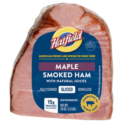 Hatfield Maple Boneless Sliced Ham 24 Oz - 24 OZ - Image 2