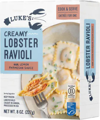 Luke's Lobster Ravioli W/lemon Parmesan Cream Sauce 8oz - 8 OZ - Image 1