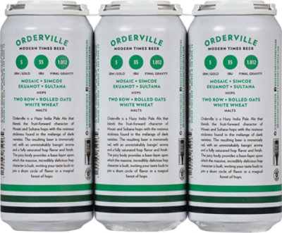 Modern Times Orderville Hazy Ipa 6-16 Fl Oz In Cans - 6-16 FZ - Image 3