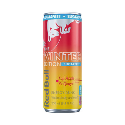 Red Bull Winter Edition SugarFree Energy Drink Fuji Apple & Ginger - 8.4 Oz - Image 1