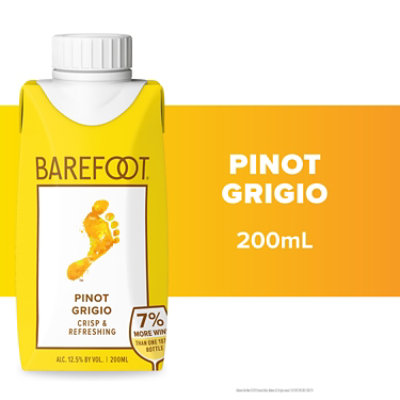 Barefoot Cellars Pinot Grigio Tetra 4-200 Ml Wine - 4-200ML - Image 1
