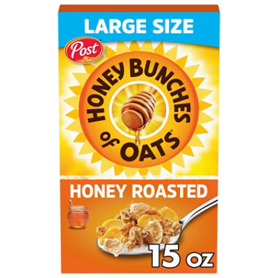 Post Honey Bunches of Oats Honey Roasted Cereal Large Size - 15Oz