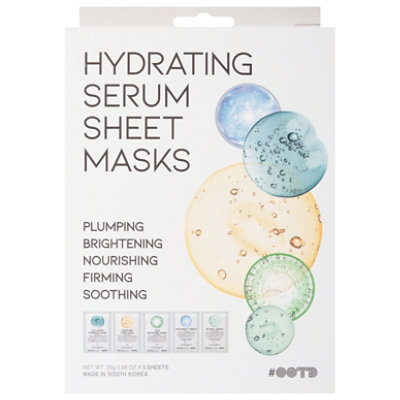 Ootd Hydrating Serum Sheet Masks Box-0.88 Oz 5 Sheets - 5 CT - Image 2