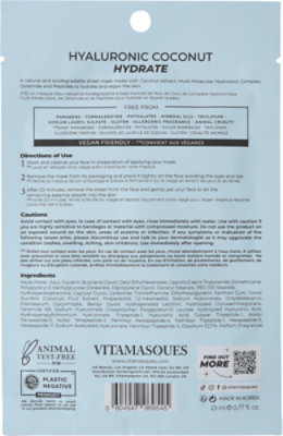 Vitamasques Hyaluronic Coconut Sheet Mask - EA - Image 4