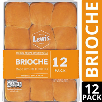 Lewis Bake Shop Brioche Dinner Rolls 12 Count - 12 OZ - Image 2