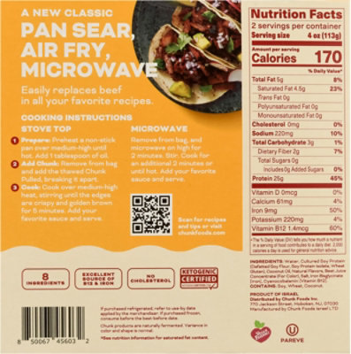 Chunk Foods Meat Plant Based Pulled - 8 OZ - Image 5