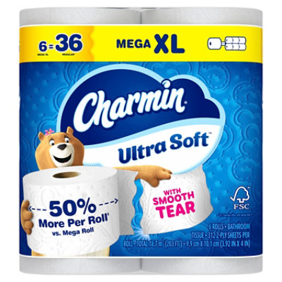 Charmin Soft 6 Mega Roll Xl - 6 RL - Image 1