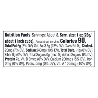 Cracker Barrel Extra Sharp Yellow Cheddar Cheese Made With 2% Milk 8 Oz Chunk - 8 OZ - Image 3