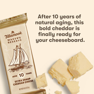 Tillamook Makers Reserve 10 Year Aged Cheddar Extra Sharp Cheese - 8 OZ - Image 3