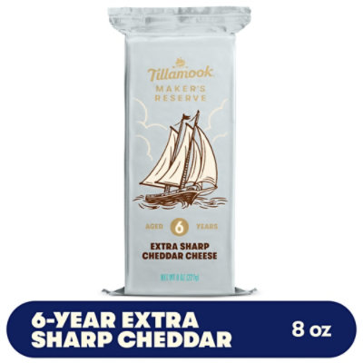 Tillamook Makers Reserve 6 Year Aged Cheddar Cheese - 8 OZ - Image 1