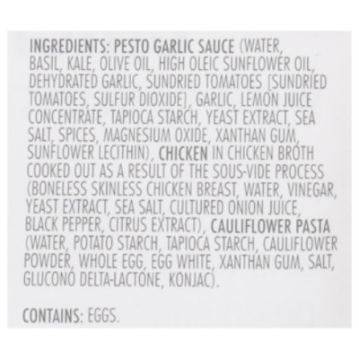 Kevins Natural Foods Pesto Garlic Chicken With Cauliflower Pasta - 24 OZ - Image 4