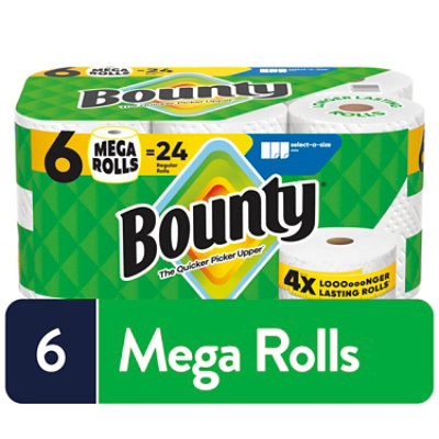 Bounty Paper Towel Sel A Size White 6mr - 6 RL - Image 1