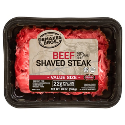 Demakes Bros Beef Shaved Steak 20 Oz - 20 OZ - Image 1