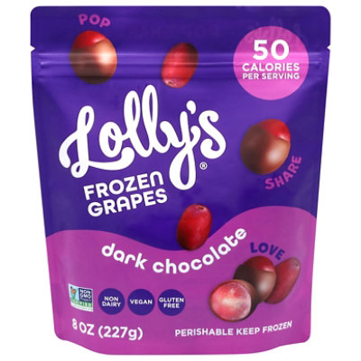 Lolly's Dark Chocolate Frozen Grapes, 8 Oz - 8 OZ - Image 1