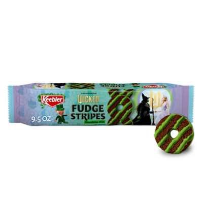 Limited Edition Keebler Wicked Fudge Stripes Chocolatey Mint Fudge Cookies - 9.5 OZ - Image 1