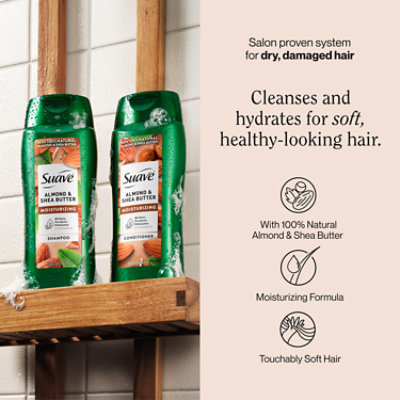 Suave Shampoo Conditioner Almond Shea Twin Pack - 15 FZ - Image 2
