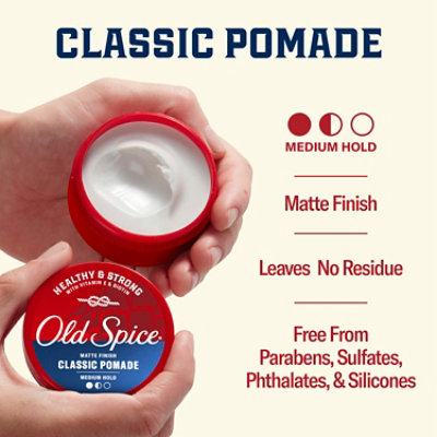 Old Spice Base Hair Styling Pomade Medium Shine - 2.22 OZ - Image 6