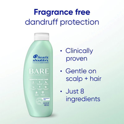 Head & Shoulders Bare Shampoo Sensitive Care Anti Dandruff - 13.5 FZ - Image 2