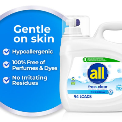 All Liquid Laundry Detergent, Free & Clear - 118 Fl. Oz - 118 FZ - Image 2