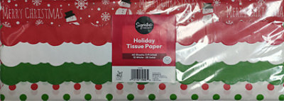 Signature Select Red White & Green Tissue - 40 Count - Image 1