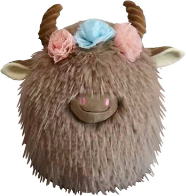 Signature Select 10 Inch Brown Wooly Bull Plush - Each - Image 1