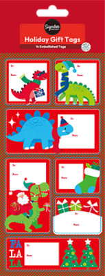 Signature Select Dino Festive Foil Gift Tags - 14 Count - Image 1