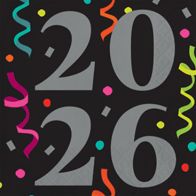 Signature Select Celebrate 2026 Beverage Napkins - 16 Count - Image 1