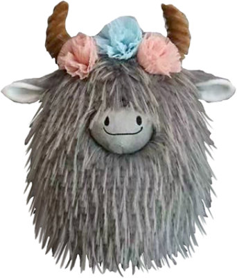 Signature Select 10 Inch Grey Wooly Bull Plush - Each - Image 1